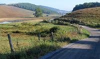 Looking back down the Greasy Run valley from the Greasy-Gooney 10K's 1 mile mark